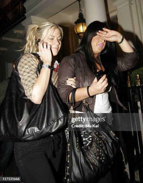 Kate Lawler and Guest during RCA Label Group - Private Launch Party - Outside Arrivals at Café de Paris in London, Great Britain.