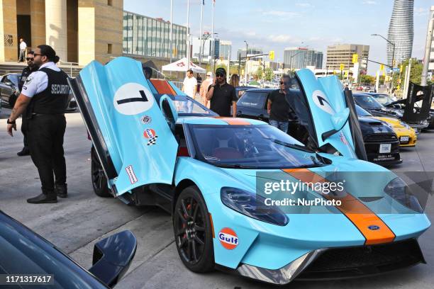 Ford GT 2017 on display during a exotic sports car show in Mississauga, Ontario, Canada, on September 22, 2019.