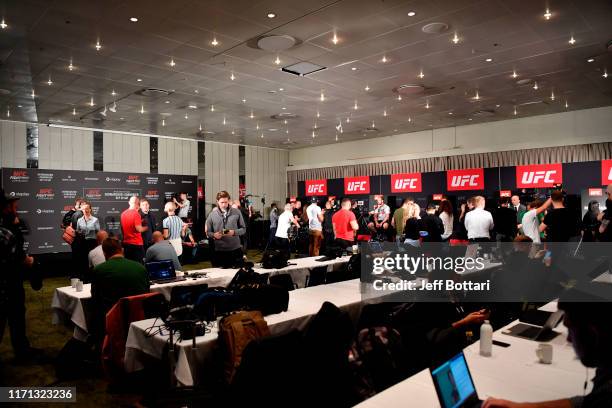 General view during the UFC Fight Night Ultimate Media Day at the Radisson Blu Scandinavia Hotel on September 26, 2019 in Copenhagen, Denmark.