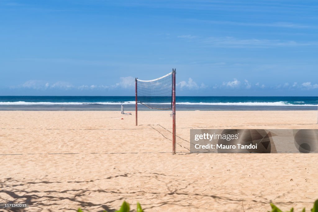 Volleyball net on Nusa Dua beach