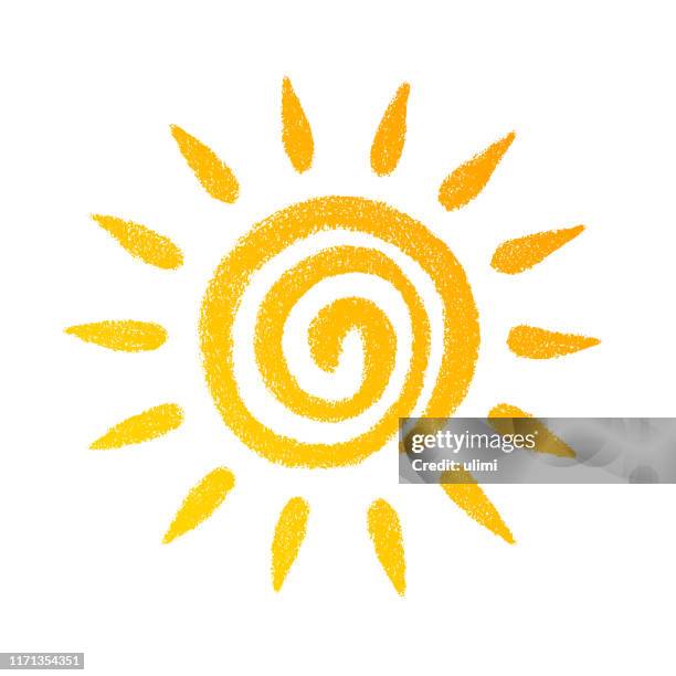 ilustrações de stock, clip art, desenhos animados e ícones de sun - desenho a lápis de cera