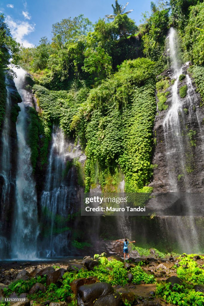 Fiji waterfall or Triple waterfall, Bali, Indonesia