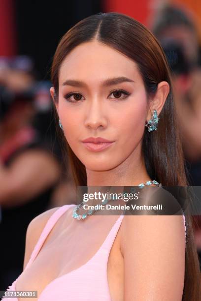 Min Pechaya Wattanamontri walks the red carpet ahead of the "Joker" screening during the 76th Venice Film Festival at Sala Grande on August 31, 2019...