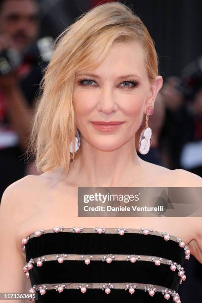 Cate Blanchett walks the red carpet ahead of the "Joker" screening during the 76th Venice Film Festival at Sala Grande on August 31, 2019 in Venice,...