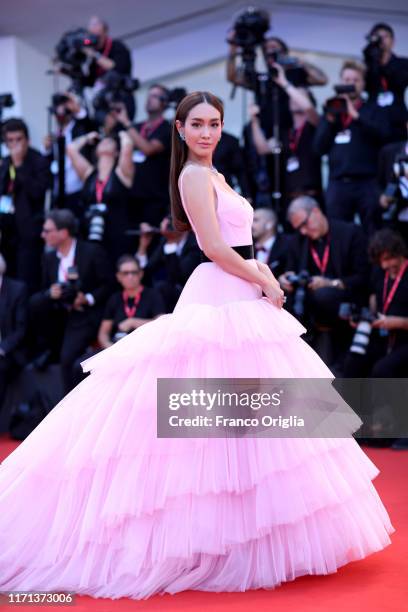 Min Pechaya Wattanamontri walks the red carpet ahead of the "Joker" screening during the 76th Venice Film Festival at Sala Grande on August 31, 2019...