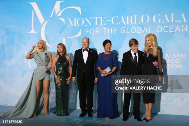 Singer Gwen Stefani, British actress Jane Seymour, Prince Albert II of Monaco, Sibylle Szaggars US actor Robert Redford and Australian actress Nicole...