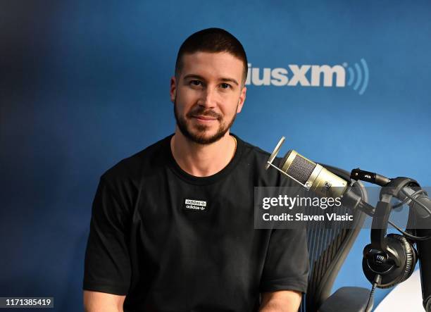 Vinny Guadagnino visits Faction Talk at SiriusXM Studios on September 26, 2019 in New York City.