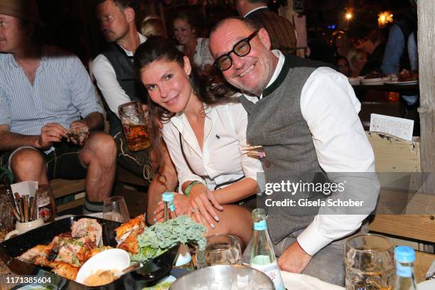 Andrea Dibelius, Micky Rosen during the Oktoberfest 2019 at Kaeferschaenke beer tent / Theresienwiese on September 26, 2019 in Munich, Germany.