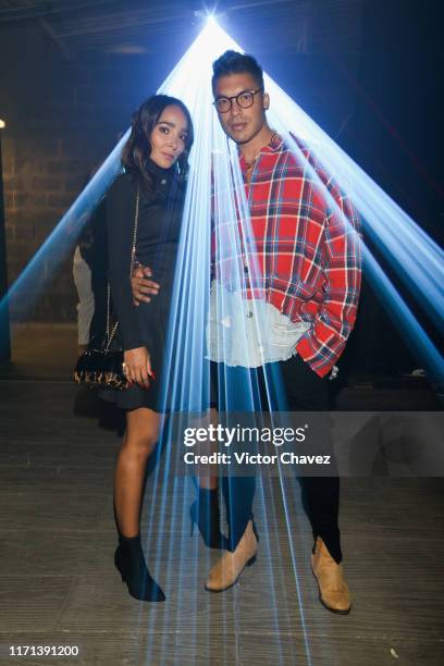 Manelyk Gonzalez and Jawy Mendez attend the LaLa 100 recognize the new heroes golden carpet & show at Foro Hipodromo on September 26, 2019 in Mexico...