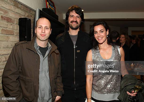 Executive VP of Atlantic Records Mike Caren, producer Chris Kantrowitz and producer Jenny Fritz attend the Friends N Family Dinner at The Jack Warner...