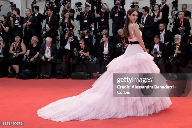 Min Pechaya walks the red carpet ahead of the "Joker" screening during the 76th Venice Film Festival at Sala Grande on August 31, 2019 in Venice,...