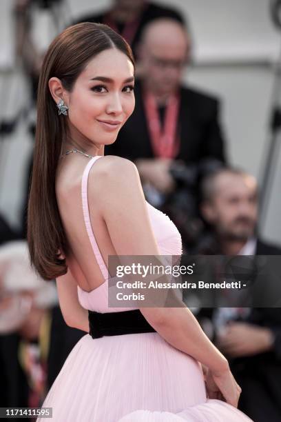 Min Pechaya walks the red carpet ahead of the "Joker" screening during the 76th Venice Film Festival at Sala Grande on August 31, 2019 in Venice,...