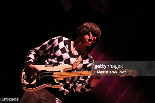 Nikolai Fraiture of The Strokes performs on stage during Electric Picnic Music Festival 2019 at Stradbally Hall Estate on August 31, 2019 in...