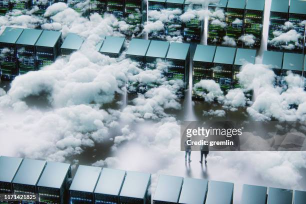 businessmen in front of maze - cloud computing stock pictures, royalty-free photos & images