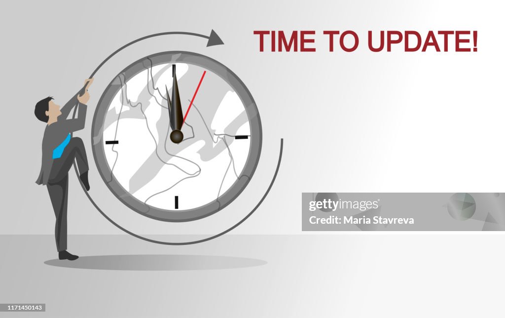 Updated Timing Time To Update Concept High-Res Vector Graphic - Getty Images