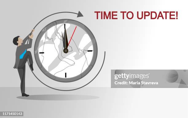 time to update concept. - project update stock illustrations