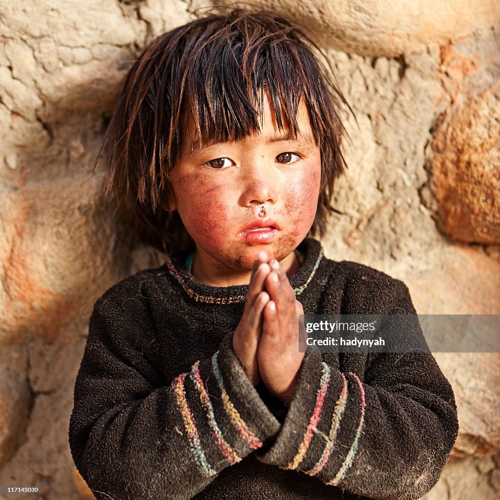 Portrait of Tibetan child