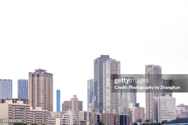 tokyo cityscape, skyscrapers skyline image at day time, japan. - japan skyline stock pictures, royalty-free photos & images