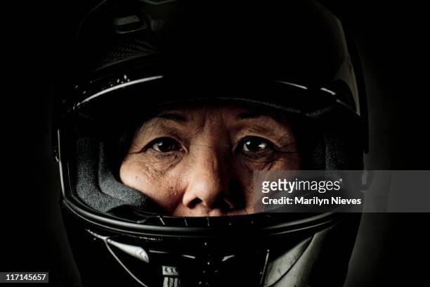 biker mama - biker helmet stock pictures, royalty-free photos & images