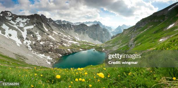 alpin lake gufelsee in tirol - austria - lech austria stock pictures, royalty-free photos & images