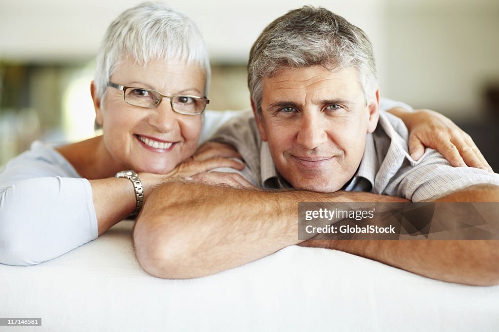 Mature couple relaxing together