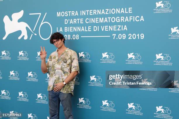 Director Grear Patterson attends "Giants Being Lonely" photocall during the 76th Venice Film Festival at Sala Grande on September 01, 2019 in Venice,...