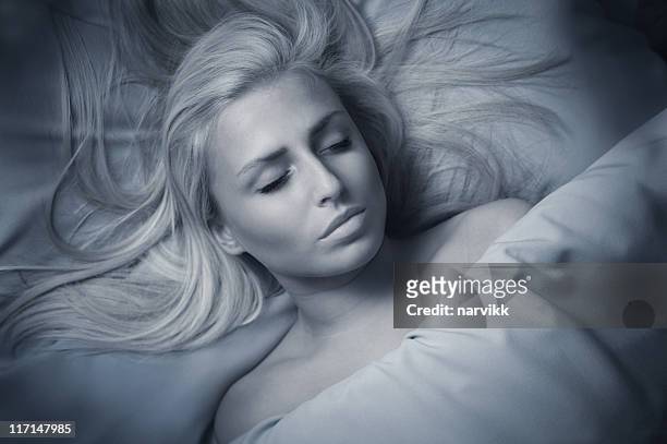 young girl sleeping - dead girl bildbanksfoton och bilder