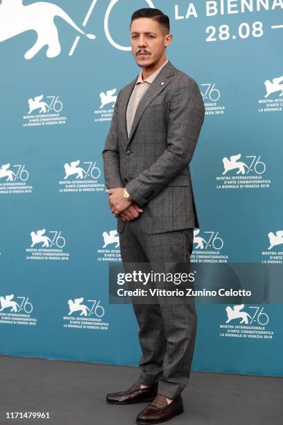 Theo Rossi attends "American Skin" photocall during the 76th Venice Film Festival at Sala Grande on September 01, 2019 in Venice, Italy.