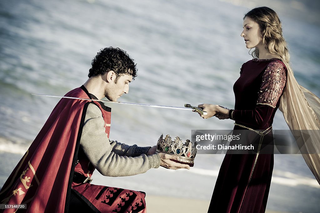 Knighting the king
