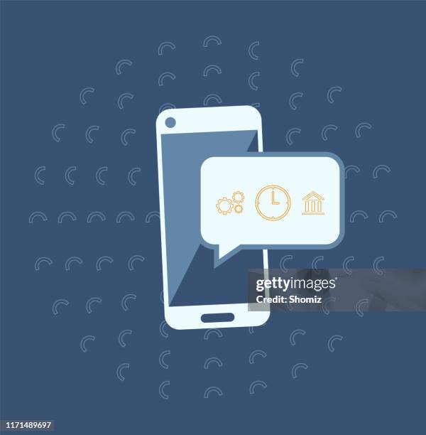 social network and mobile device concept - x7 stock illustrations