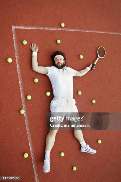 exhausted tennis player - large group of objects sport stock pictures, royalty-free photos & images