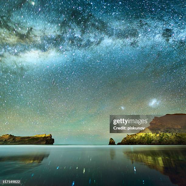 long exposure of stars - nz summer bildbanksfoton och bilder