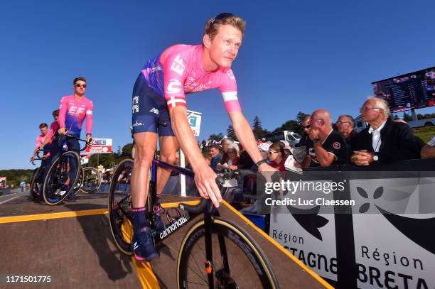 Start / Matti Breschel of Denmark and Team EF Education First / during the 83rd Bretagne Classic Ouest-France 2019 a 248,1km stage from Plouay to...