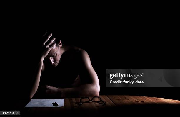 man in depression - crisis response stock pictures, royalty-free photos & images