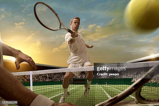 tennis players - wimbledon tennis stock pictures, royalty-free photos & images