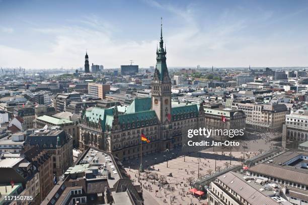 hamburg town hall - rathaus hamburg stock-fotos und bilder