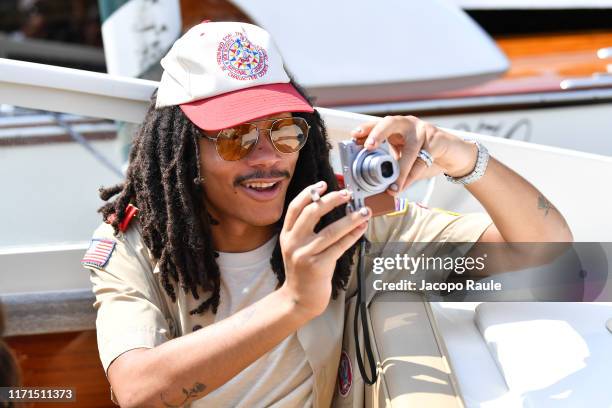 Luka Sabbais seen arriving at the 76th Venice Film Festival on September 01, 2019 in Venice, Italy.