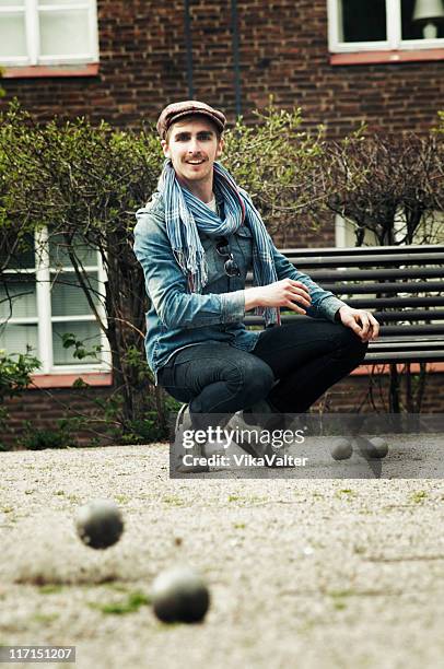petanque game - sjaal stockfoto's en -beelden