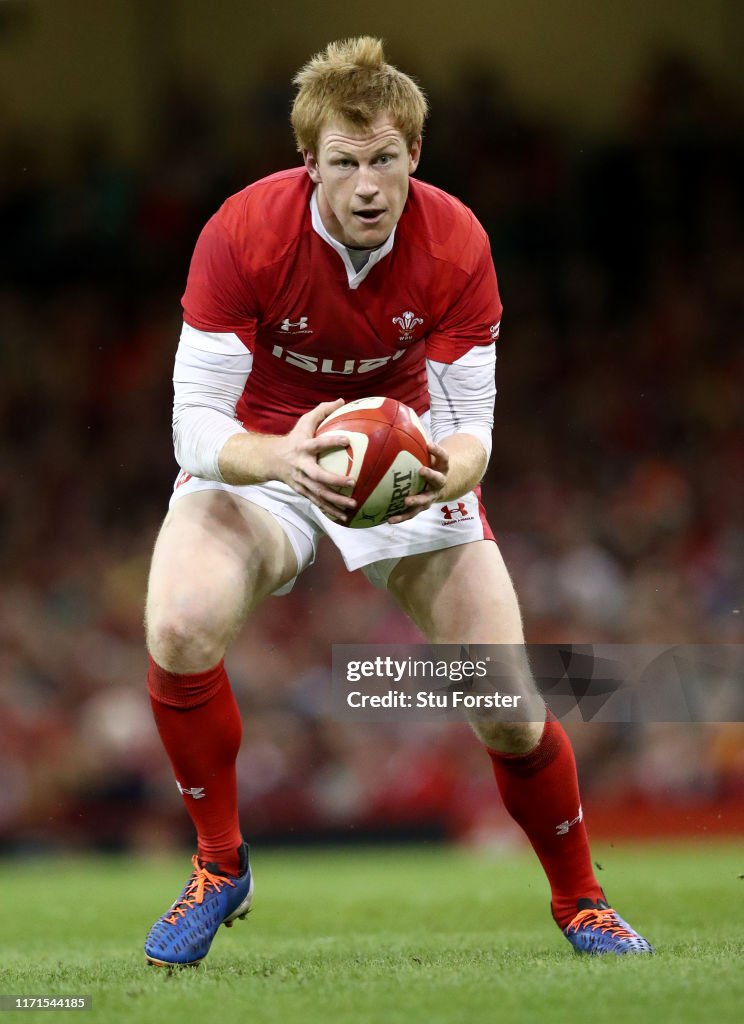 Wales player Rhys Patchell in action during the International match