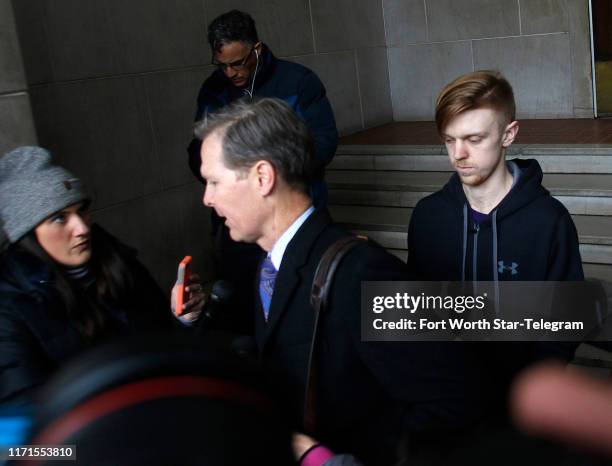 Ethan Couch leaves Tarrant County Corrections Department as his attorney is interviewed on Monday, April 2, 2018.