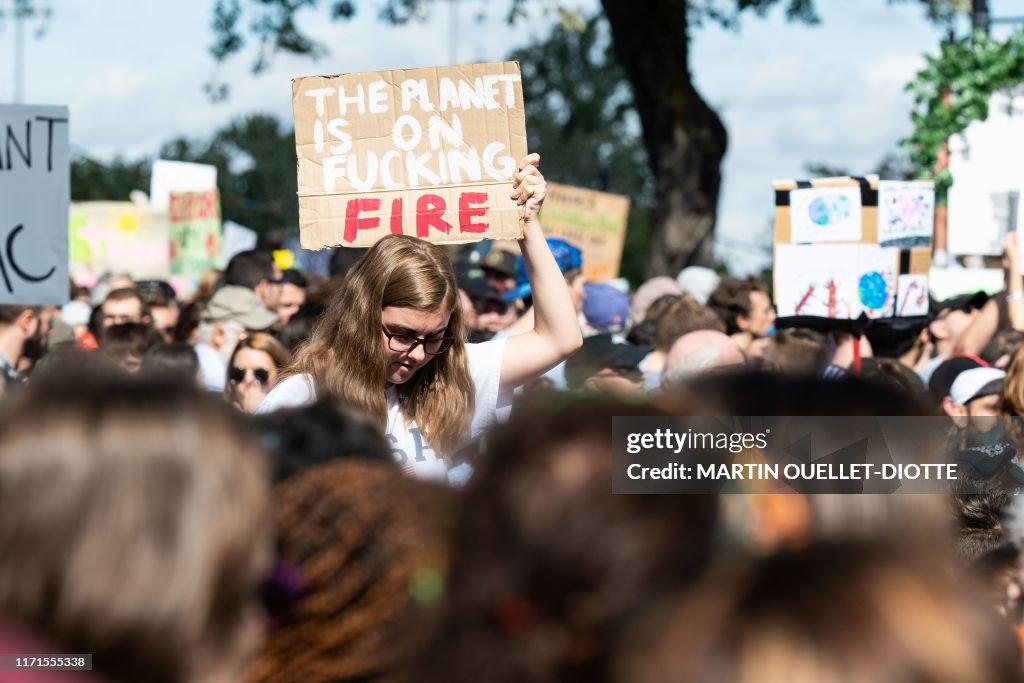 Environment Protest Rally Activists rally for action on climate change on September 27, 2019 in ...