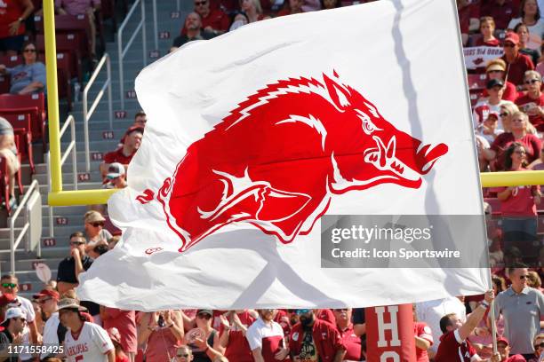 American Flag With Razorback Arkansas Razorbacks Game Photos and Premium High Res Pictures - Getty ...