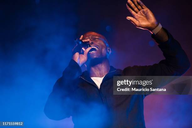 Seal performs live on stage during first day of Rock In Rio Music Festival at Cidade do Rock on September 27, 2019 in Rio de Janeiro, Brazil.