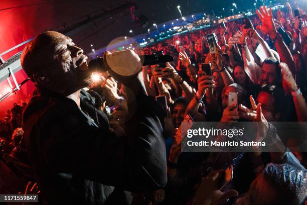 Seal performs live on stage during first day of Rock In Rio Music Festival at Cidade do Rock on September 27, 2019 in Rio de Janeiro, Brazil.