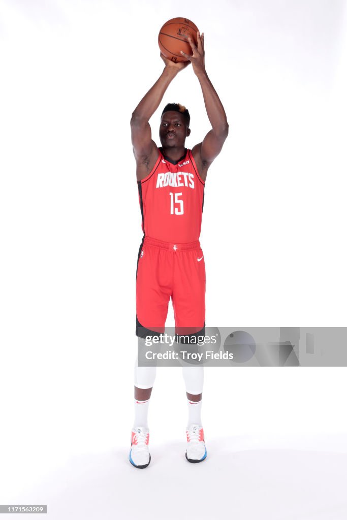 Capela Houston Rockets Clint Capela of the Houston Rockets poses for a portrait during media ...