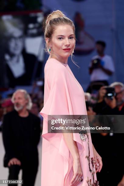 Sienna Miller walks the Kineo Prize red carpet during the 76th Venice Film Festival at Sala Grande on September 01, 2019 in Venice, Italy.