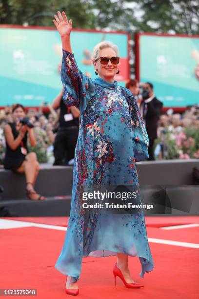 Meryl Streep walks the red carpet ahead of the "The Laundromat" screening during the 76th Venice Film Festival at Sala Grande on September 01, 2019...