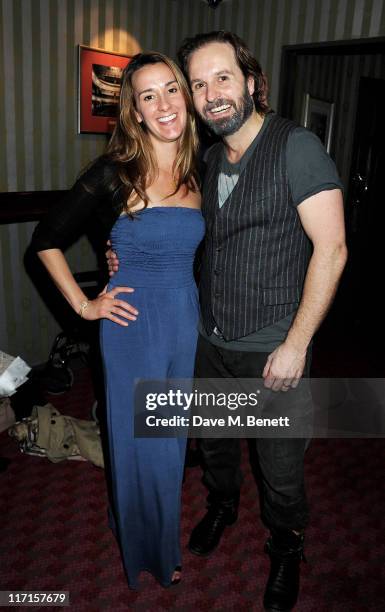 Actor Alfie Boe and wife Sarah attend a post-show drinks reception following Matt Lucas and Alfie Boe's debut performance in the West End production...