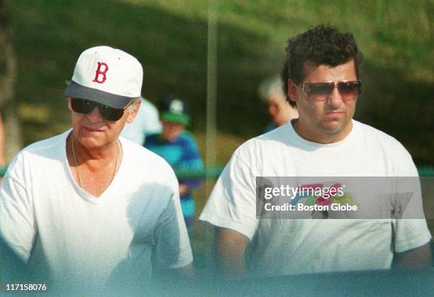 James "Whitey" Bulger and Kevin Weeks on a walk around Castle Island.