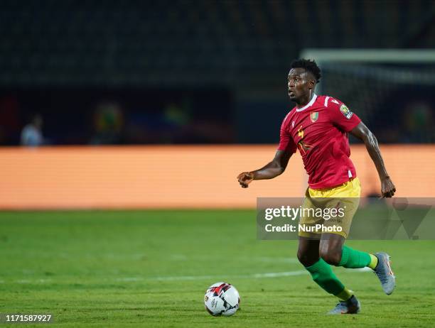 Amadou Diawara of Guinea during the 2019 African Cup of Nations match between Algeria and Guniea at the 30 June Stadium in Cairo, Egypt on July...